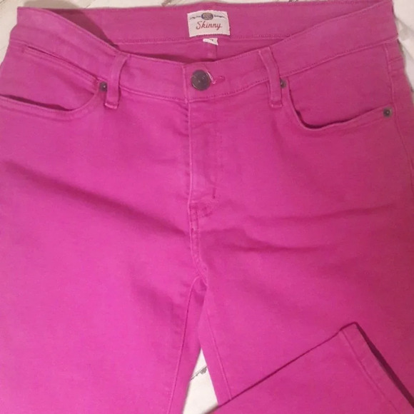 Fossil Skinny Jeans Pink Purple Ankle Crops Pants - Picture 3 of 6